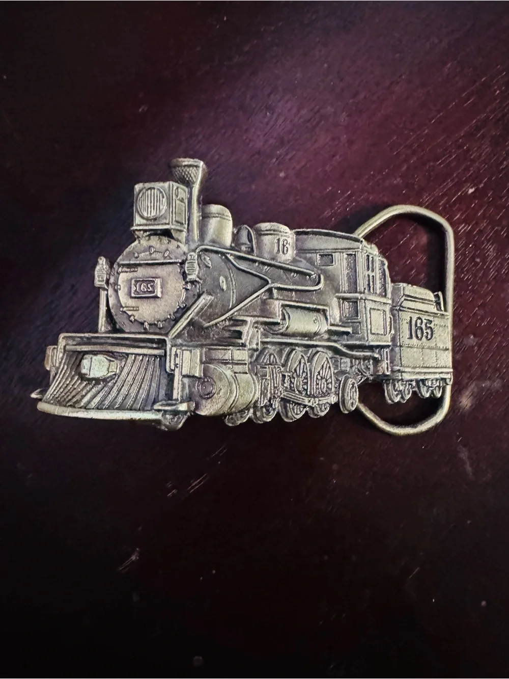 Vintage Train Locomotive Belt Buckle 1981 Great American Buckle Co USA